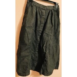 Vintage Venice Blues gray buttoned skirt size 12